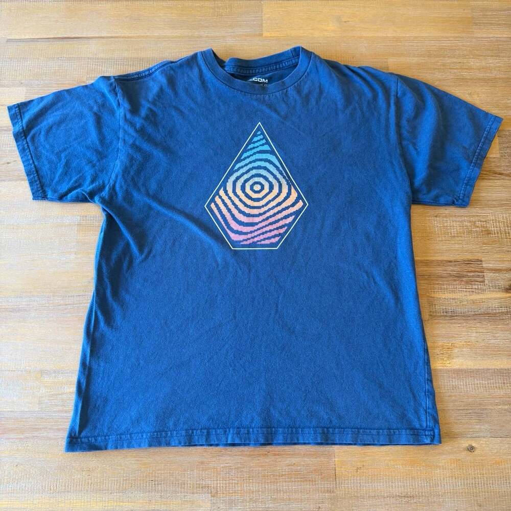 Volcom Blue Graphic Stone T-Shirt Size Kids XL